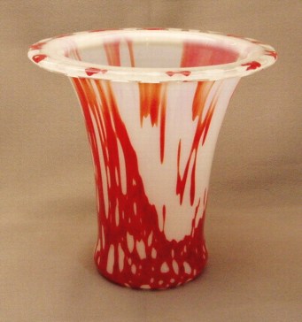 Play on Red Glass Vase