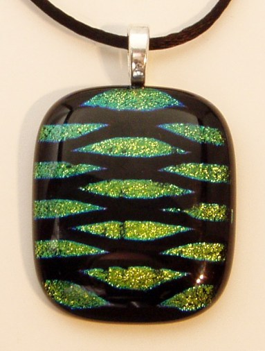Large Marquis Dichroic Glass Pendant