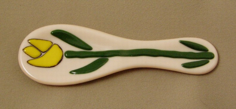 Tulip Glass Spoon Rest