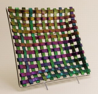 Glass Basket Weave Plate