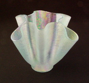 Iridized Fused Glass Vase